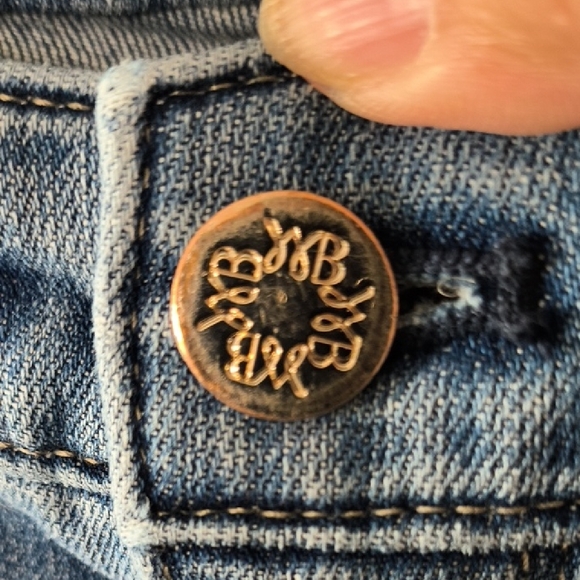 White House Black Market Blue Distressed Ankle Jeans - Picture 4 of 9